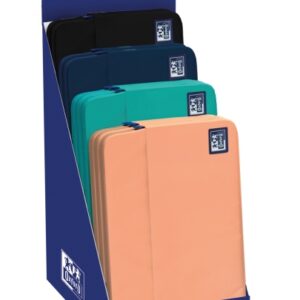 oxford young proof b case expositor con 10 fundas para portatil hasta 16" compartimento acolchado bolsillo exterior con cremallera colores surtidos