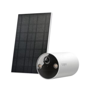 tp link tc82 kit camara de seguridad ip wifi 2k 3mp + panel solar tapo a201 para interior y exterior vision nocturna deteccion mediante ia zona de actividad personalizable resistente al agua y al polvo ip65