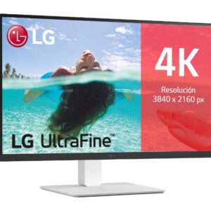 lg ultrafine monitor led 27" ips ultrahd 4k hdr10 60hz respuesta 5ms angulo de vision 178º 16:9 hdmi, displayport vesa 100x100mm color blanco