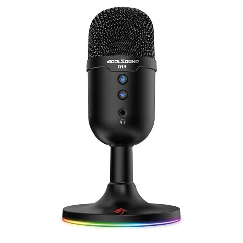 coolsound microfono gaming g13 iluminacion rgb usb cancelacion de ruido