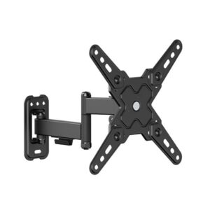cromad soporte de pared con brazo articulado para tv de 13" 43" giratorio, inclinable y doble extension peso max 20kg vesa 200x200