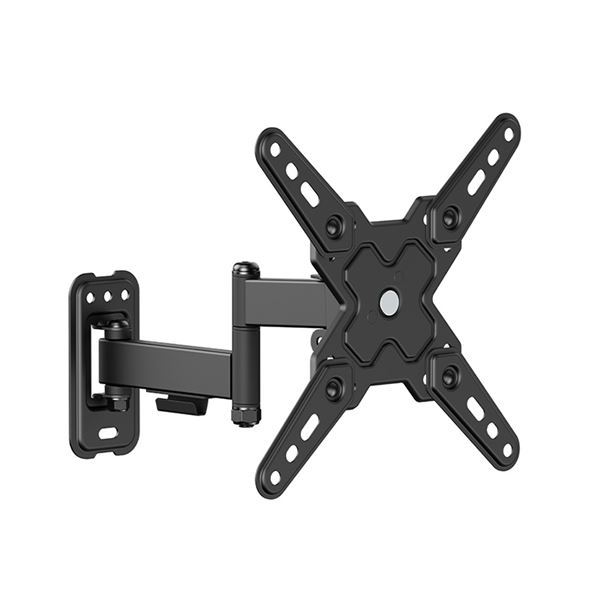 cromad soporte de pared con brazo articulado para tv de 13" 43" giratorio, inclinable y doble extension peso max 20kg vesa 200x200