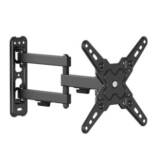 cromad soporte de pared con brazo articulado para tv de 13" 43" giratorio, inclinable y doble extension peso max 20kg vesa 200x200