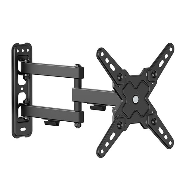 cromad soporte de pared con brazo articulado para tv de 13" 43" giratorio, inclinable y doble extension peso max 20kg vesa 200x200