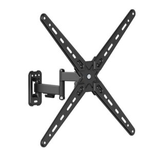 cromad soporte de pared con brazo articulado para tv de 13" 55" giratorio, inclinable y doble extension peso max 25kg vesa 400x400