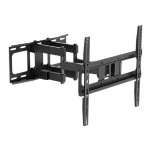 cromad soporte de pared con doble brazo articulado para tv de 32" 75" giratorio, inclinable y extensible peso max 60kg vesa 400x400mm