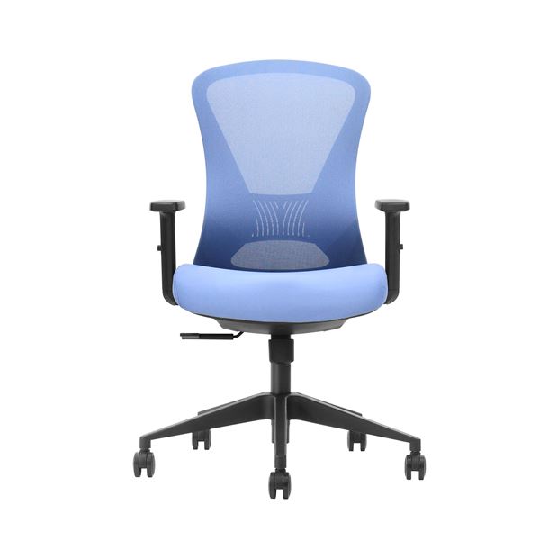 cromad senior se1700 silla de oficina altura ajustable con elevador de gas de grado 4 soporte lumbar ajustable asiento con espuma ruedas de nailon 360º color azul