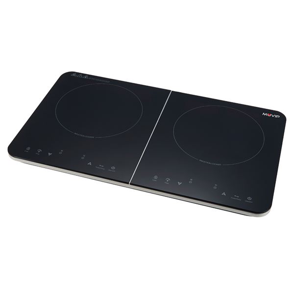 muvip cocina de induccion doble 3500w 10 niveles de potencia temporizador control contra el sobrecalentamiento bloqueo infantil