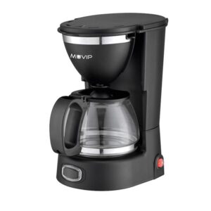 muvip cafetera de goteo eléctrica 650w funcion antigoteo filtro permanente abatible indicador nivel de agua contenedor transparente capacidad para 6 tazas