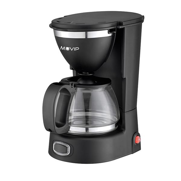 muvip cafetera de goteo eléctrica 650w funcion antigoteo filtro permanente abatible indicador nivel de agua contenedor transparente capacidad para 6 tazas
