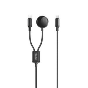 xo cable usb 2 en 1 60w tipo c + carga magnetica apple watch 1 metro color negro