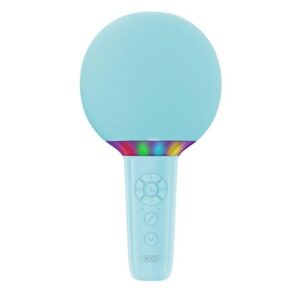 xo be50 microfono inalambrico karaoke 5w bluetooth 5.3 iluminacion led autonomia máxima 3h color azul