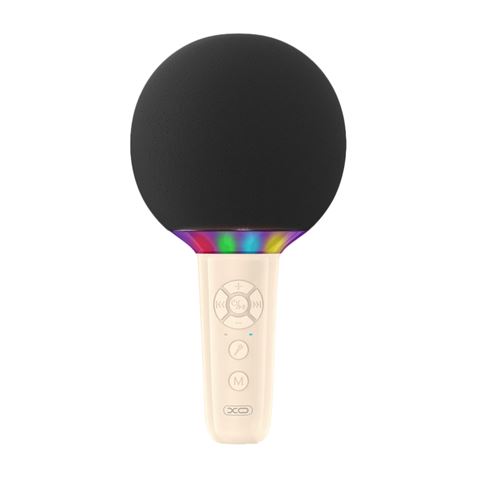xo be50 microfono inalambrico karaoke 5w bluetooth 5.3 iluminacion led autonomia máxima 3h color beige