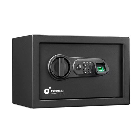 cromad caja fuerte electronica alto nivel de seguridad de 4 a 8 digitos huella dactilar bisagras ocultas incluye llave de emergencia 200x310x200mm