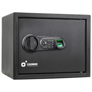 cromad caja fuerte electronica alto nivel de seguridad de 4 a 8 digitos huella dactilar bisagras ocultas incluye llave de emergencia 300x380x300mm