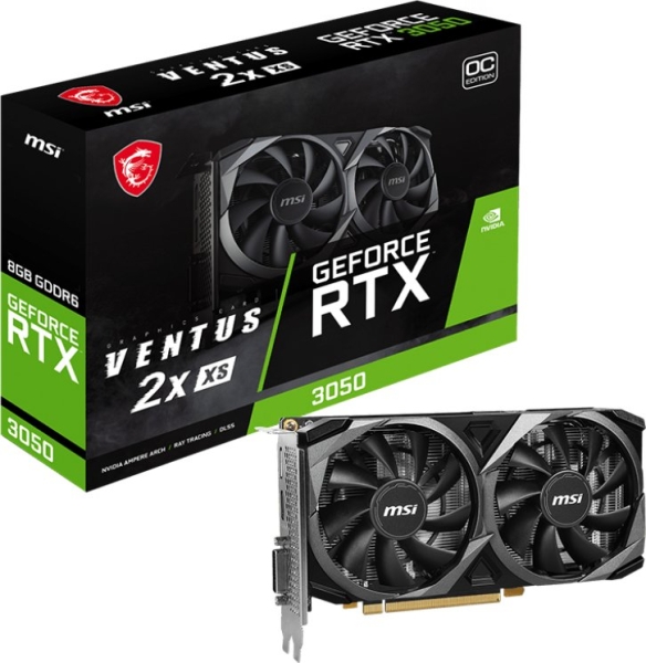 msi geforce rtx 3050 tarjeta grafica ventus 2x xs oc 8gb gddr6