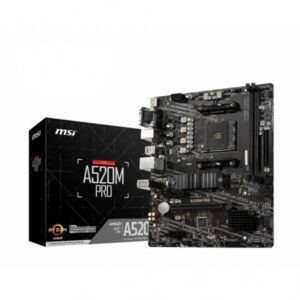 msi placa base a520m pro am4 2xddr4 hdmi, vga, dp, m.2, usb3.2, microatx
