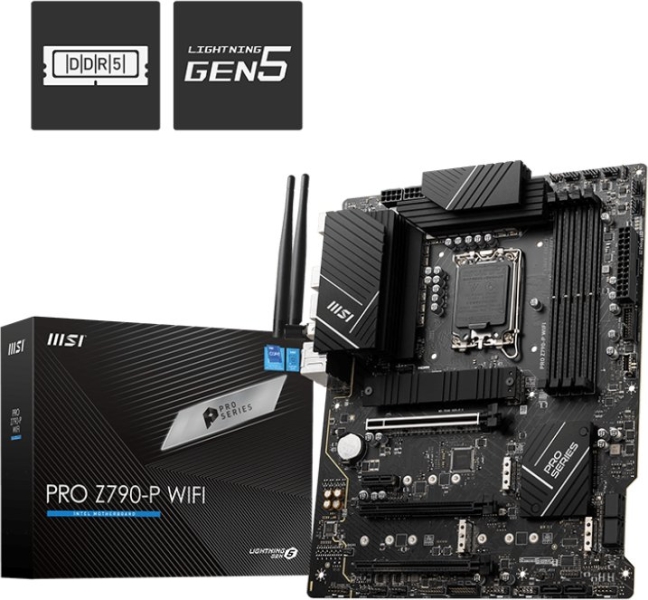 msi placa base pro z790 p wifi intel 1700 4xddr5 sdram hdmi, dp, m.2, usb3.2, usb c, atx