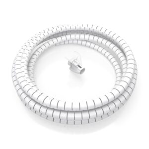aisens organizador de cable en espiral 25mm 1.0m color blanco