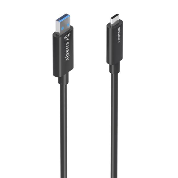 aisens cable usb3.2 gen2x1 10gbps aoc solo datos usb a a usb c 40m color negro