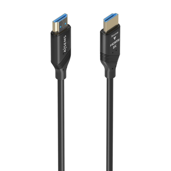aisens cable hdmi v2.1 aoc ultra alta velocidad hec 8k@60hz 4k@120hz 4:4:4 48gbps 15m color negro