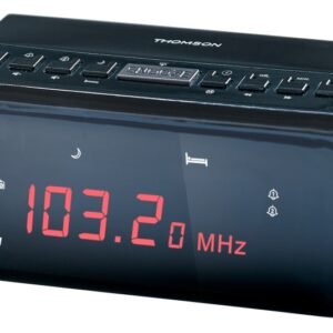 thomson cr50 radio reloj despertador alarma dual color negro