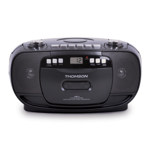 thomson rk200cd radio cd con casete color negro