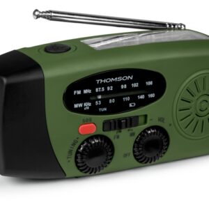 thomson rt260 radio linterna de emergencia funcion powerbank color verde