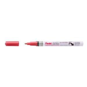 pentel paint marker marcador de pintura punta fina 2.9mm permanente en todas las superficies resistente a luz y agua cuerpo de aluminio color rojo perla