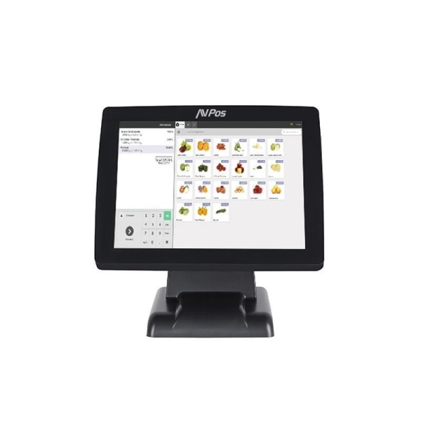 avpos tpv k3000 15 tactil i5 8gb memoria ssd 128gb vga, hdmi wifi, lan color negro
