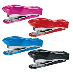 petrus 200 liliput wow grapadora + 1 caja de 1.000 grapas 23/6 hasta 12 hojas grapas 23/6 grapado cerrado y clavado colores surtidos