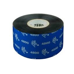 zebra 4800 pack de 12 cintas de transferencia termica original negro resina ancho 40mm, longitud 450m