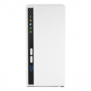 qnap ts 233 nas torre procesador arm cortex a55 memoria 2gb 2 bahias 2.5", 3.5" usb, rj 45 ventilador 80mm