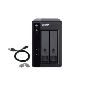qnap tr 002 caja de expansion raid usb 3.0 2 bahias 2.5", 3.5" ventilador 70mm