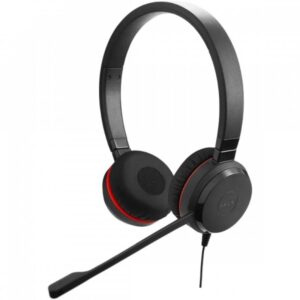jabra evolve 30 ii ms auriculares con microfono conectividad usb/3.5mm cancelacion pasiva de ruido certificados por microsoft diadema ajustable controles en cable color negro