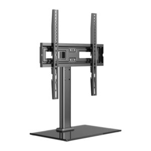 unykach soporte de mesa para tv de 23" 60" base de vidrio templado peso max 40kg vesa 400x400mm color negro