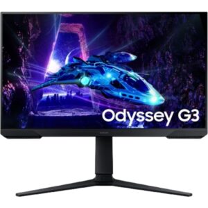 samsung odyssey g3 monitor gaming 24" fullhd 1080p 100hz freesync respuesta 1ms ajustable en altura e inclinable angulo de vision 178° 16:9 hdmi, displayport vesa 100x100mm