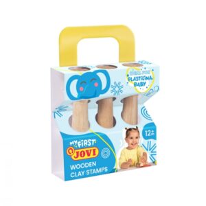 jovi my first plastilina kit de modelaje con 3 estampadores de madera