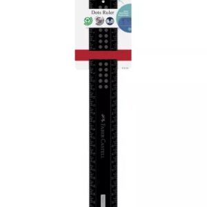 faber castell dots regla recta 30cm panel para nombre escalas para zurdos y diestros color negro
