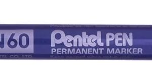 pentel pen n60 rotulador permanente punta biselada resistente y duradera resistente a agua y luz color azul