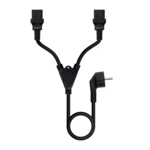 nanocable cable de alimentacion cee7 macho a 2x c 13 hembra 3m color negro