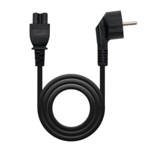 nanocable cable de alimentacion cee7 acodado macho a m c5 hembra trebol 3m color negro