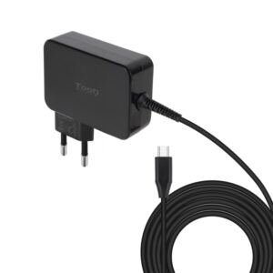 tooq cargador de portatil gan usb c/pd 100w cable de 1.80m color negro