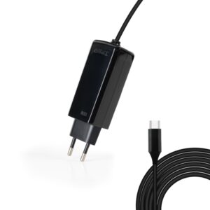 tooq cargador de portatil gan usb c/pd 100w cable de 1.80m color negro