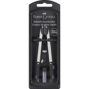 faber castell compas de ajuste rapido articulaciones en ambos brazos accesorios de recambio adaptador universal
