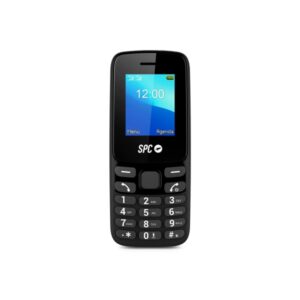 spc talk 2 4g telefono movil cuerpo compacto y ligero pantalla de 1.77 pulgadas dual sim bateria de 1150mah radio fm linterna y camara de fotos color negro
