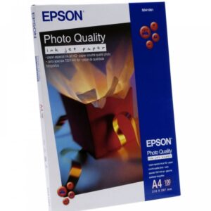 epson photo quality ink jet pack de 100 hojas de papel fotografico a4 especial ink jet 102g/m² acabado mate color blanco