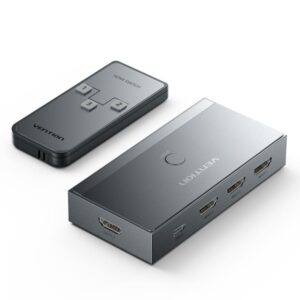 vention switch/splitter hdmi 2.1 3x hdmi 2.1 hembra 8k usb c color gris