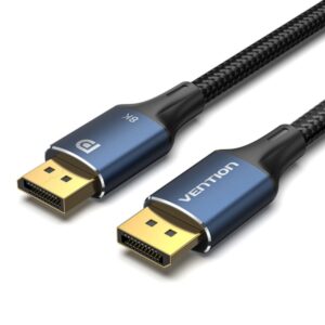 vention cable displayport macho a displayport macho 1.4 8k 3m trenzado color azul