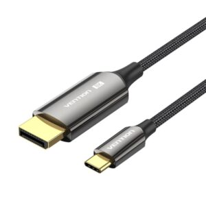 vention cable usb c a displayport 8k 2m trenzado color negro